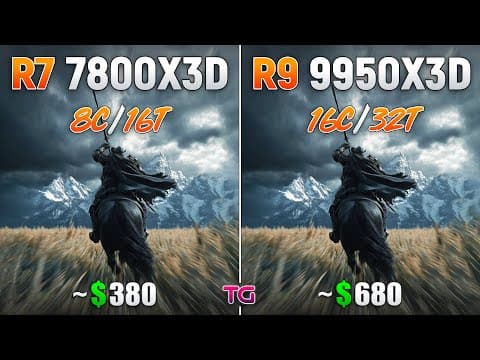 Ryzen 7 7800x3d Vs Ryzen 9 9950x3d - Test In 10 Games