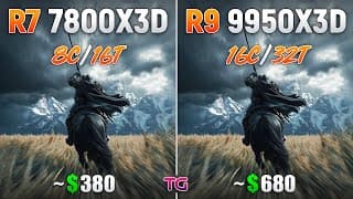 Ryzen 7 7800x3d Vs Ryzen 9 9950x3d - Test In 10 Games