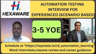 Automation Testing Interview Experience | Real-time Qa & Sdet Interview Preparation 2026
