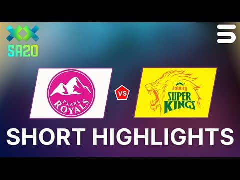 Short Highlights | Paarl Royals Vs Joburg Super Kings | Eliminator | Sa20 | Zk1j