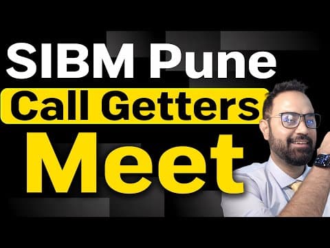 Sibm Pune Calls Out | How To Crack Sibm Pune Gepi | Sibm Pune Call Getters Meet Alumni Connect
