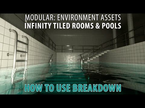 Ue5 Modular Assets: Infinity Tiled Rooms & Pools Environment - Breakdown How To Use (fab.com)