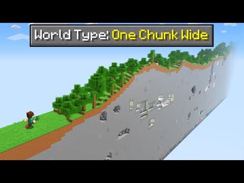 Minecraft, But It's One Chunk Wide!