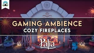 Cozy Fireplaces With Crackling Fire, Wind & Relaxing Sounds (1.5 Hours) – Gaming Ambience | Palia