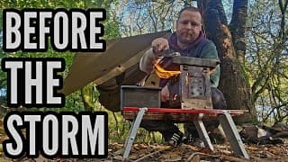 Hammock Camping -  I Left Early Morning Before Storm Ashley Hits Us With 60mph Wind.