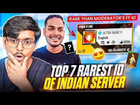 Top 7 ₹ 10,00,000 Rarest Id Collection In Free Fire❤️‍🔥 || Free Fire Rarest Ids || Pawan Mod