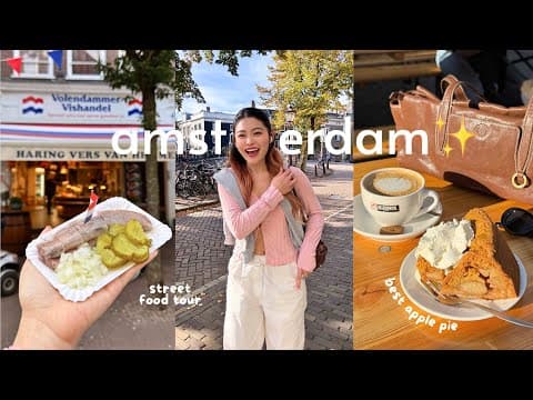 48 Hrs In Amsterdam 🇳🇱 Everything I Ate, Exploring Canals, Trying Dutch Street Food, Fall Vibes!