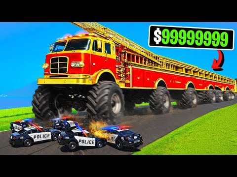 $1 To $1,000,000 Long Fire Truck In Gta 5