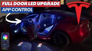 New Tesla Model 3/y Full Door Strip Led Kit Review (app-controlled)