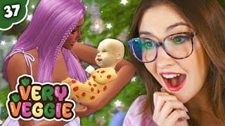 The First Baby Is Born!! 🍆 Very Veggie Legacy #37 (the Sims 4)
