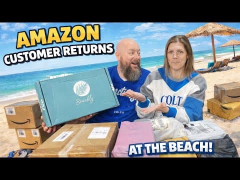 I Bought Amazon Customer Returns Opening At The Beach!