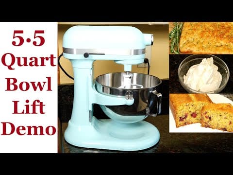 Kitchenaid 5.5 Quart Bowl Lift Stand Mixer Review And Demo