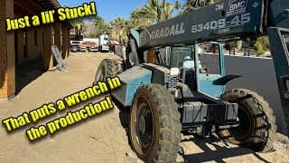 Telehandler Buried On A Jobsite