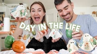 Cozy Autumn Day In The Life | Halloween Craft Ideas, Decorating For Fall, Date!