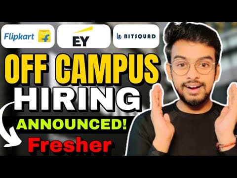 Flipkart, Bisquad, Ey New Hiring | Biggest Off Campus Drive For 2026, 2025, 2024 Batch | Fresher