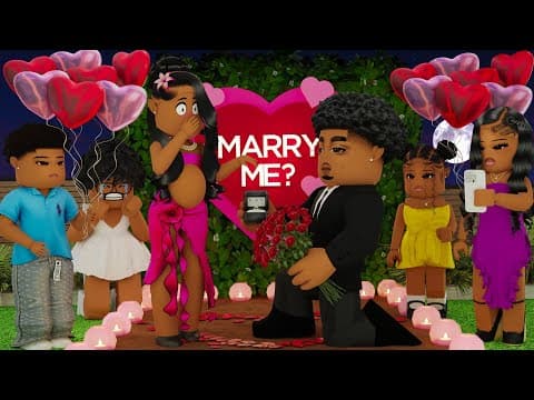 My Boyfriend Planned A Surprise Proposal!! *caught Him Buying A Ring!!* | Bloxburg Family Rolplay