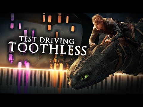 Test Driving Toothless - How To Train Your Dragon (synthesia Piano Tutorial)