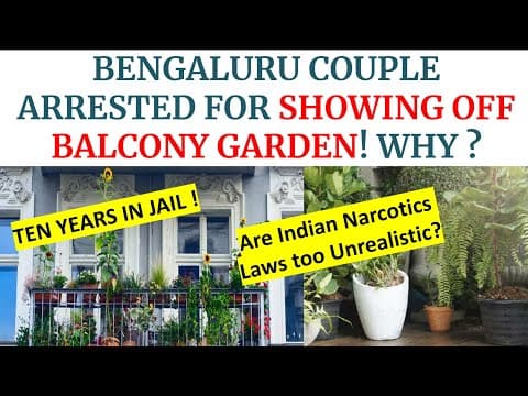 Bengaluru Couple Arrested For Showing Off Balcony Garden! Why ? #ndps