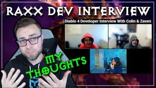 Raxx's Interview Revealed A Lot About The Future Of Diablo 4! My Thoughts And Breakdown