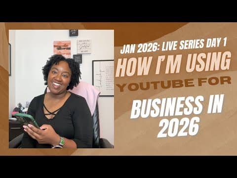 How I'm Using Youtube For Business In 2026 Live Series Day 1 📱