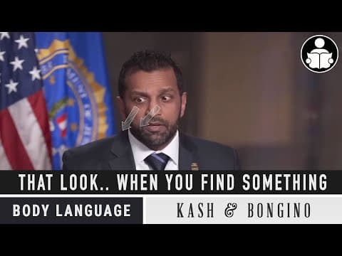 Body Language: Fbi Director Kash & Deputy Bongino