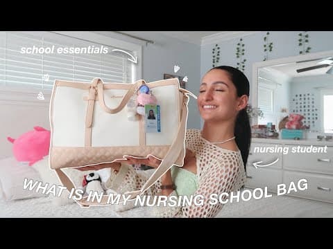 What Is Inside Of My Nursing School Bag // Back To School Essentials For A Nursing Student !
