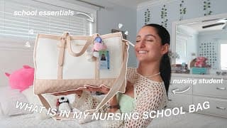 What Is Inside Of My Nursing School Bag // Back To School Essentials For A Nursing Student !