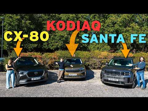 Who Makes The Best Large Family Suv? | Cx-80 Vs Kodiaq Vs Santa Fe