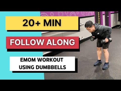 Planet Fitness 20 Min Beginner Emom Workout Using Dumbbells (follow-along!)