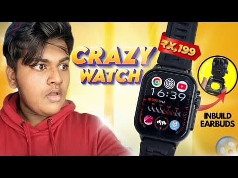 🔥Crazy Smartwatch With Hidden Earbuds 🎧 || 2-in-1 Smartwatch 😲 GT8 Buds ⚡️