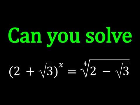 An Exponential Equation | Too Radical?