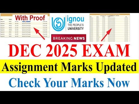 🔥ignou December 2025 Assignment Marks Updated | How To Check Ignou Assignment Marks?