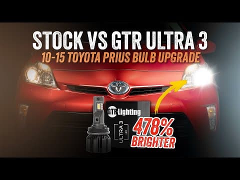 The Best 10-15 Toyota Prius Headlight Upgrade? | Gtr Lighting Ultra 3 Led Bulbs Tested