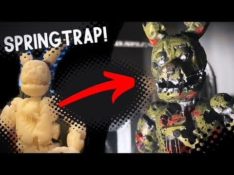Making An Accurate Mini Springtrap Statue/diorama!