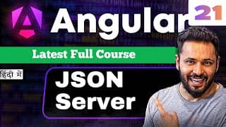 Angular 21 Tutorial In Hindi #52 | Json Server Setup | Fake Rest Api For Angular #jsonserver