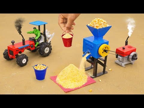 Diy Tractor Making Feed Processing Machine For Fram Animals | @sanocreator