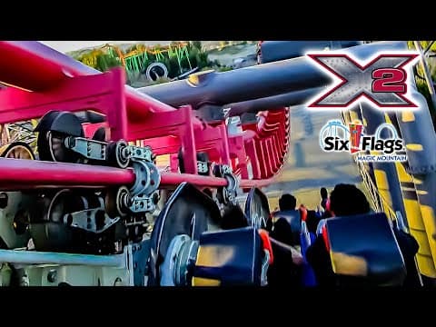 December 2025 X2 Roller Coaster On Ride Pov Six Flags Magic Mountain