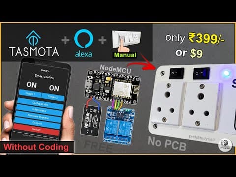 Esp8266 Nodemcu Tasmota Alexa Iot Project | Diy Smart Plug With Voice Control