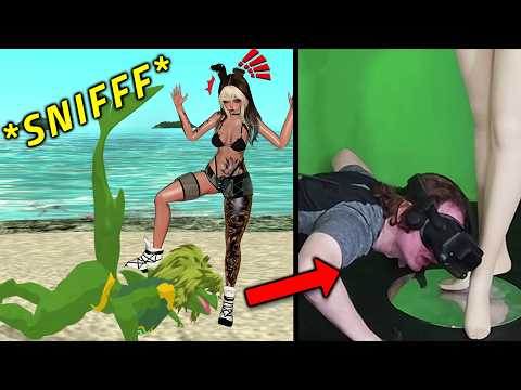 Sneakily Sniffing Toes In Vrchat! | Vr Trolling #2