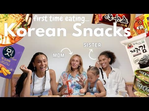 My Italian Mom & Sister Try Korean Snacks For The First Time (food Reaction)