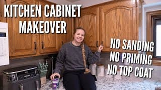 Painting Oak Kitchen Cabinets The Easy Way!