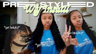 Vacation Vibes! 13x6 Pre Styled & Braided Wig | Easiest Frontal Wig Install Ft. Wiggins Hair