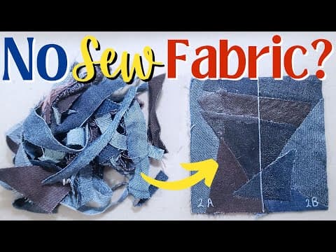 Upcycling Denim Scraps Into Fabric - Simple No Sew Experiments