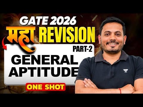 Gate 2026 Maha Revision | Part-2 General Aptitude One Shot 🔥
