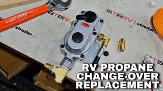 Rv Gas Leak Fix! How To Replace The Changer-over Regulator And Flare Fittings