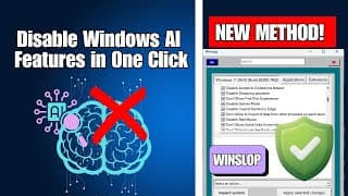 Disable Windows Ai Features In One Click With Winslop!