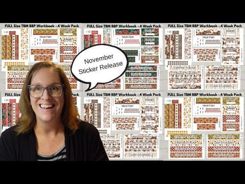 November 2025 Sticker Release / Tbm Bbp Workbook / Classic Happy Planner / Ec 7x9