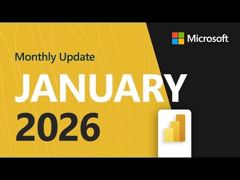 Power Bi Update - January 2026