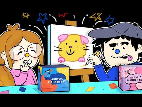 Anime Vs Regular Arrtx Paint Markers.. My Guinea Pig Judges The Art?! 🐹