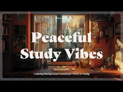 The Peaceful Study Vibes | Perfect Sounds For Studying Or Working | 집중, 공부, 스터디